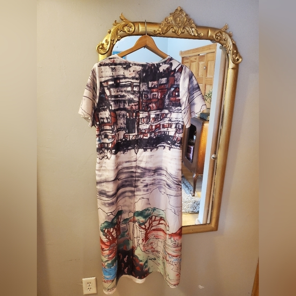 Artistic Urban Printed Multicolor Dress - Picture 5 of 10